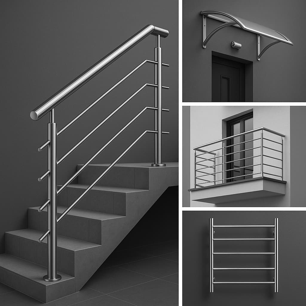перила поручні сход з нержавійки нержавіючої сталі